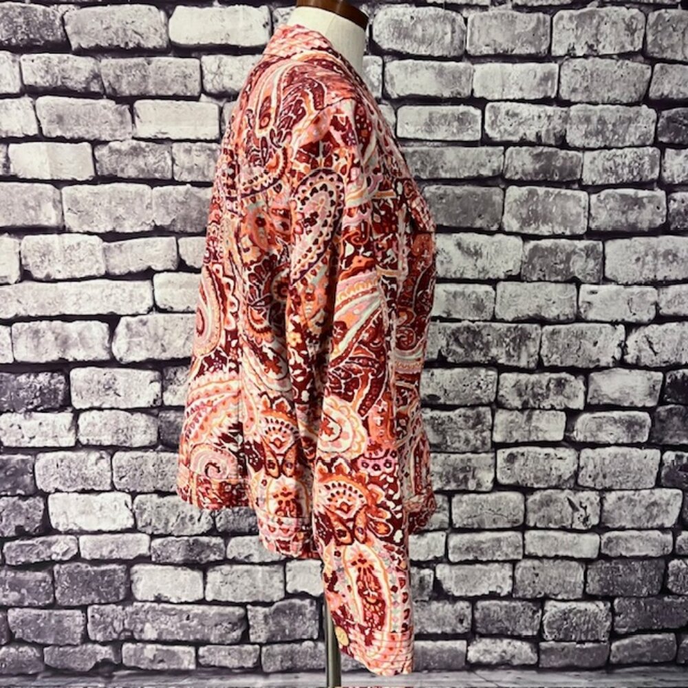 Coldwater Creek Multicolored Button Down Jacket S… - image 8